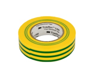 Fita PVC Amarelo/Verde Temflex 1300 -19mm x 20Mt-3M